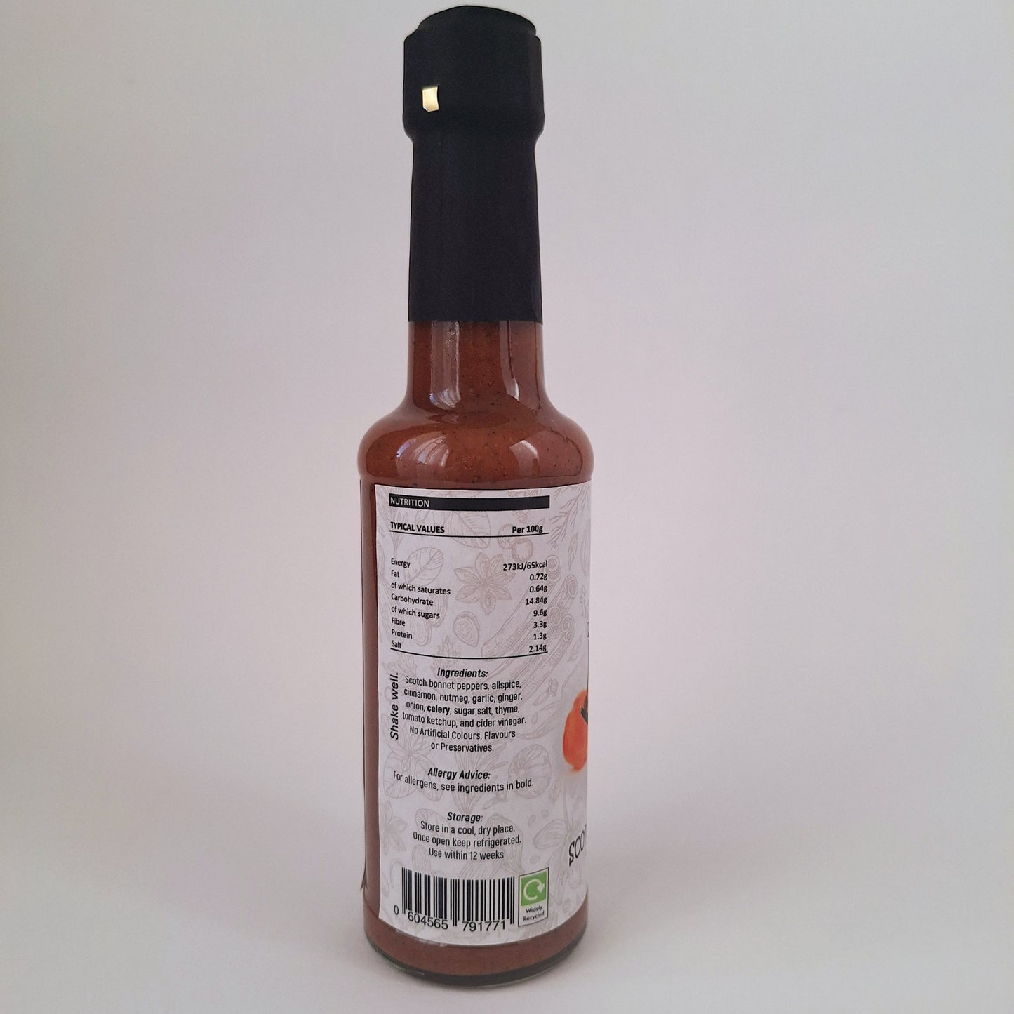 Coco Browns Gourmet Scotch Bonnet Sauce left side