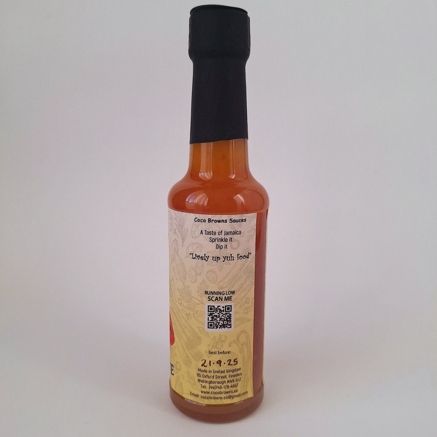 Coco Browns Spicy Pineapple Sauce right side