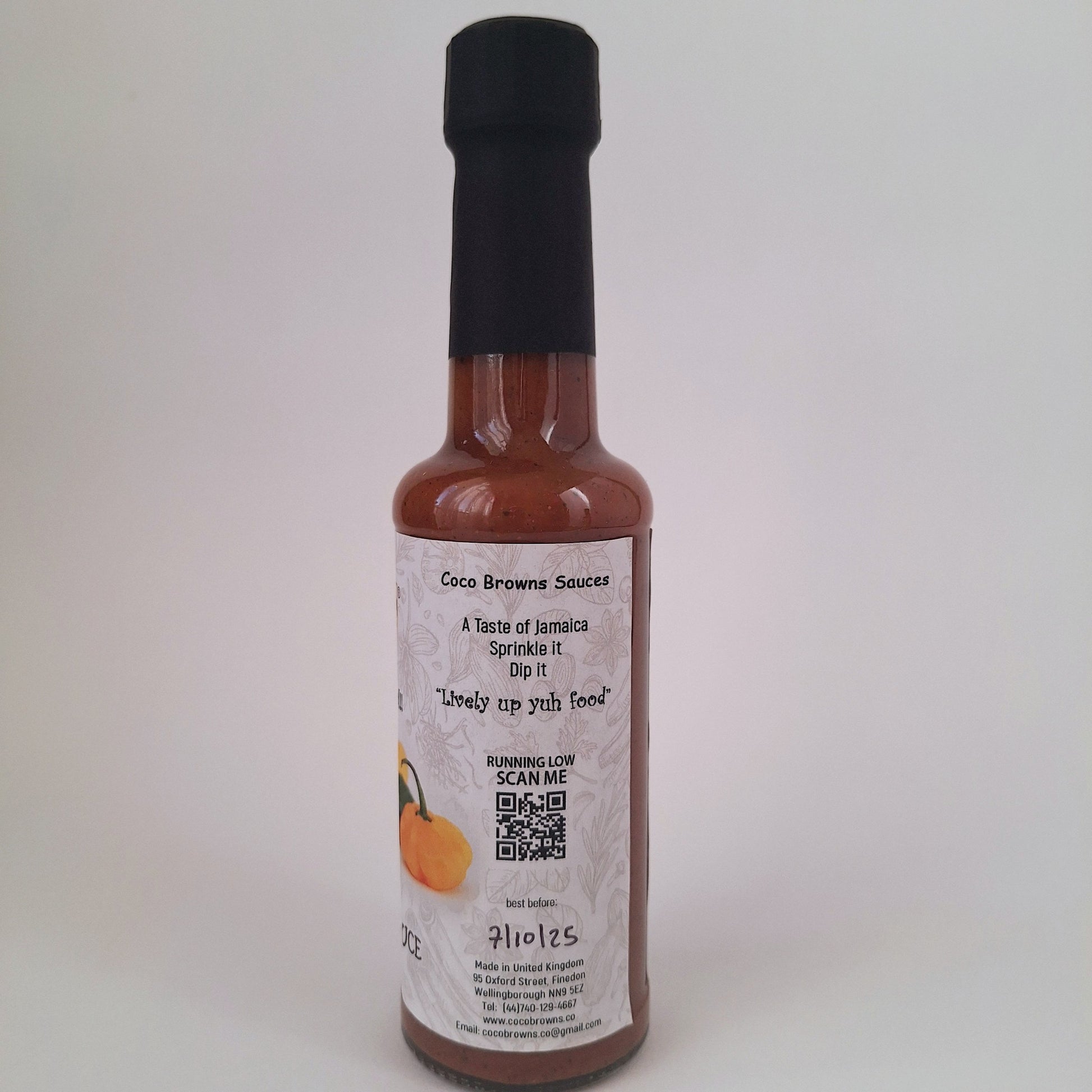 Coco Browns Gourmet Scotch Bonnet Sauce right side